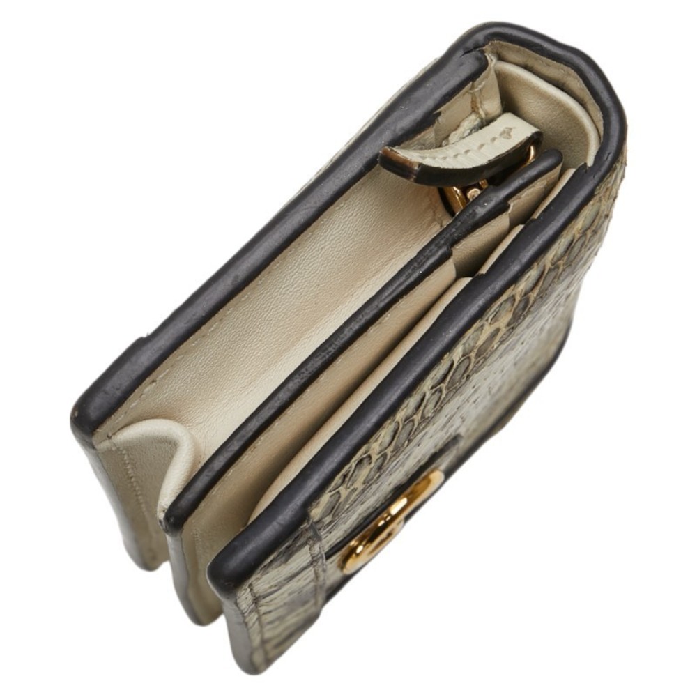 Gucci Ophidia Gg Python Bifold Compact Wallet Whi… - image 5